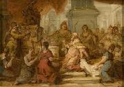 Nicolas Vleughels Nicolas VLEUGHELS  The Idolatry of Solomon Sweden oil painting artist